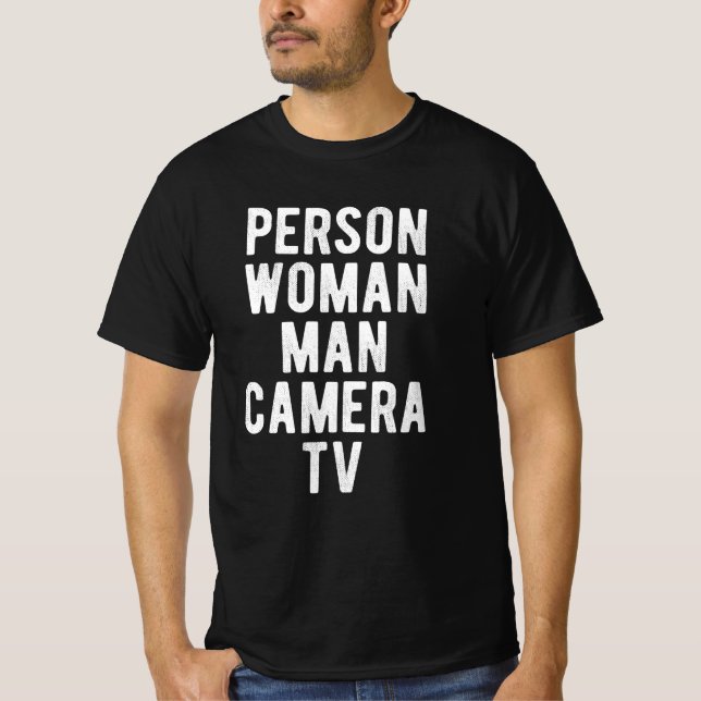 Camiseta Persona Mujer Cámara TV (Anverso)