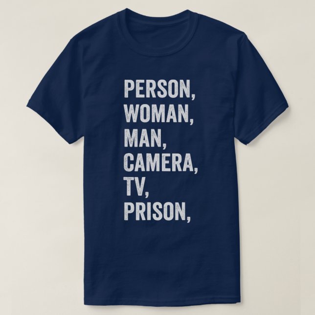 Camiseta Persona Mujer Hombre Cámara de TV Prisión Hahaha d (Diseño del anverso)