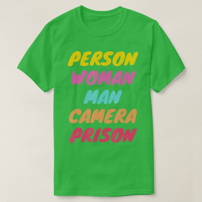 Camiseta Persona, mujer, hombre, cámara, prisión - 13 (Diseño del anverso)