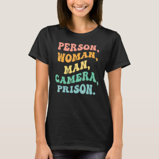 Camiseta Persona Mujer Hombre Cámara Prisión Groovy Ret
