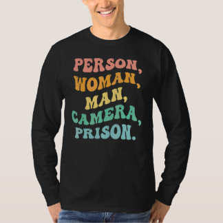 Camiseta Persona Mujer Hombre Cámara Prisión Groovy Ret