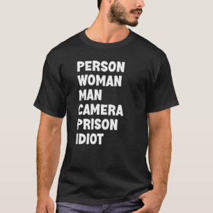 Camiseta Persona Mujer Hombre Cámara Prisión Idiota