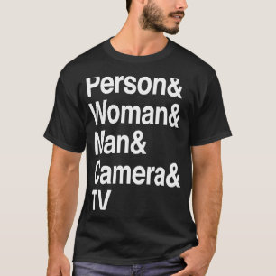 Camiseta Persona Mujer Hombre Cámara TV