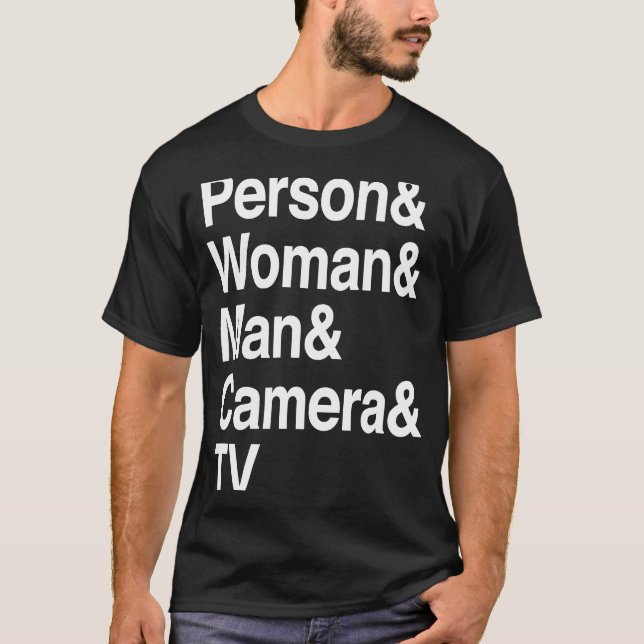 Camiseta Persona Mujer Hombre Cámara TV (Anverso)