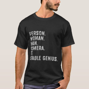 Camiseta Persona Mujer Hombre Cámara Tv Establo Genio Diver