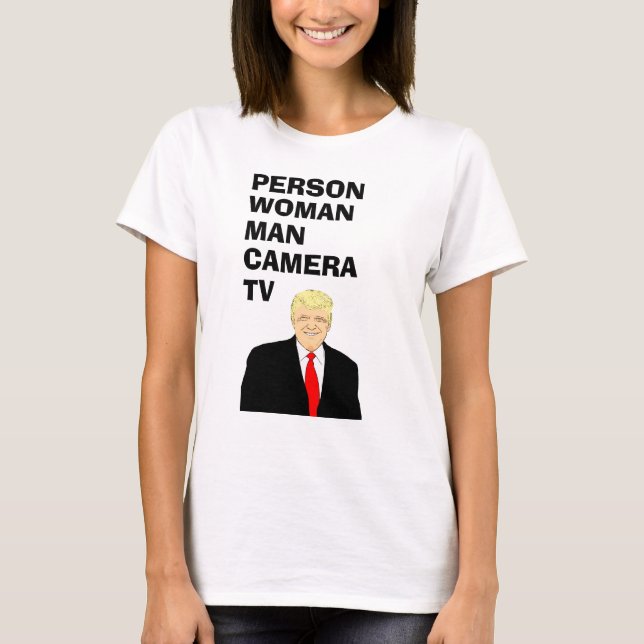 Camiseta Persona mujer hombre cámara TV Funny Trump (Anverso)