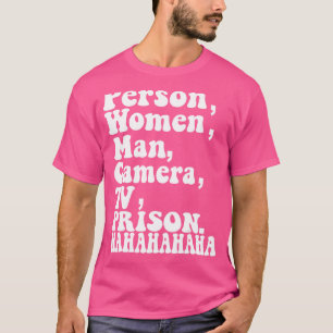 Camiseta Persona Mujer Hombre Cámara TV Prisión Hahaha Humo