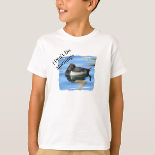 Camiseta Persona no matutina Sleepy Pato Blanco Negro