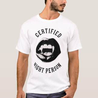 Camiseta Persona nocturna certificada vampiro