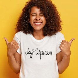 Camiseta Persona Perro Escritura Moderna a Mano Mujeres Bla