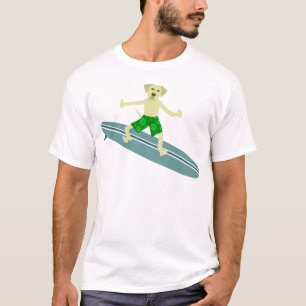 Camiseta Persona que practica surf amarilla del labrador