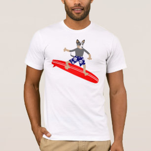 Camiseta Persona que practica surf australiana del perro