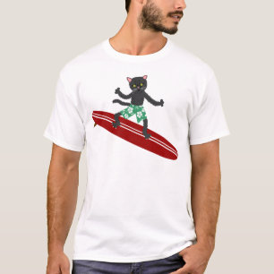 Camiseta Persona que practica surf de Longboard del gato