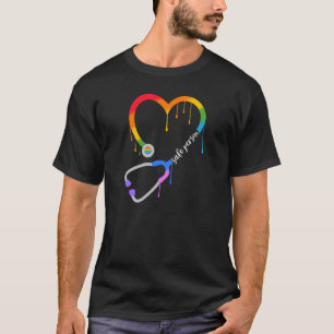 Camiseta Persona Segura Cardiopatía Stethoscope Enfermera M