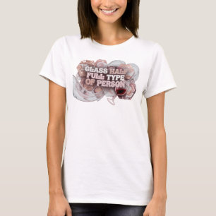 Camiseta Persona tipo 'VIDRIO MEDIO LLENO' de color rosa ll