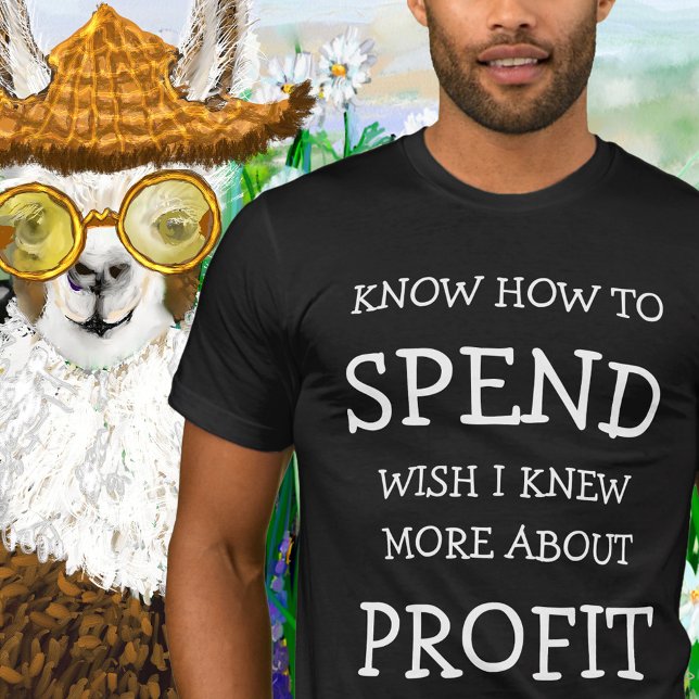 Camiseta Personae SPEND/PROFIT Typography Birthday T-Shirt (Subido por el creador)