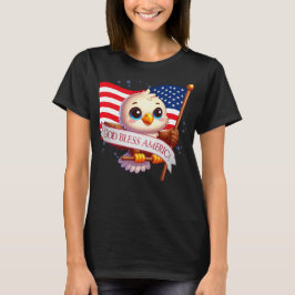 Camiseta Personaje Águila Caprichosa rojo blanco y azul