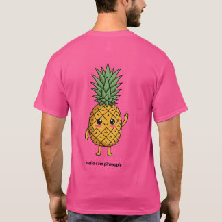 Camiseta personaje alegre de piña