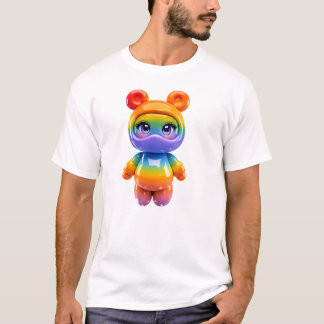 Camiseta Personaje Alien Kawaii Arcoíris Lindo Flotante Cre