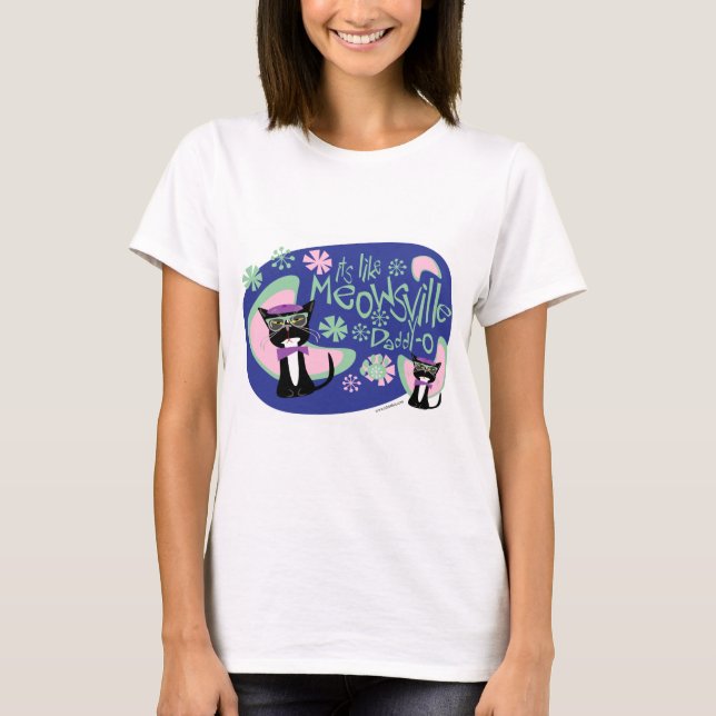 Camiseta Personaje Beatnik Personalizado de Meowsville Cinc (Anverso)