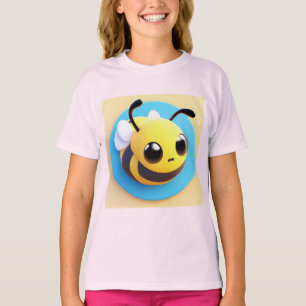 Camiseta Personaje de abeja de dibujos animados lindo con o