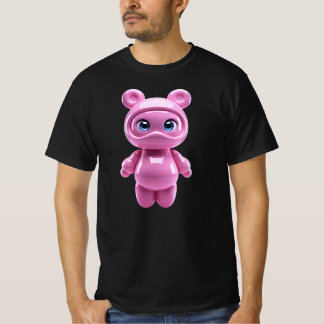 Camiseta Personaje de Alien Cute Rosa Kawaii Criatura Flota