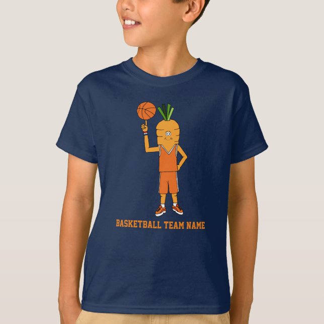 Camiseta Personaje de baloncesto infantil con nombre de equ (Anverso)