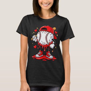 Camiseta Personaje de béisbol de ropa urbana genial con cor
