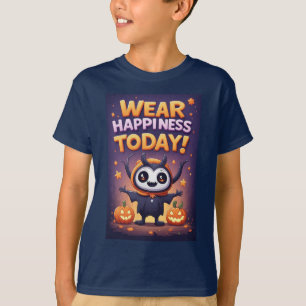 Camiseta Personaje de Calabaza Amistoso para Halloween