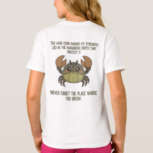 Camiseta Personaje de cangrejo de barro sonriente adorable