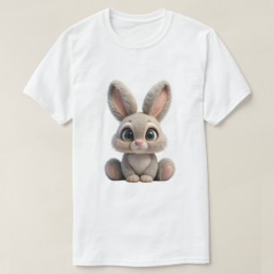 Camiseta Personaje de conejo lindo y esponjoso en 3D