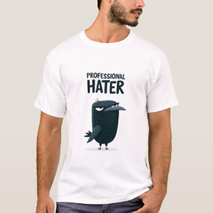 Camiseta Personaje de Cuervo Gruñón Divertido Odia Profesio