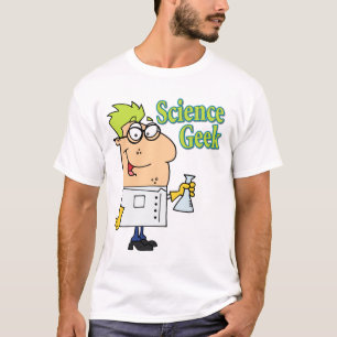 Camiseta personaje de dibujos animados de ciencia divertido