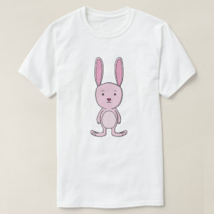 Camiseta Personaje de dibujos animados de conejo rosa paste