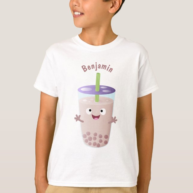 Camiseta Personaje de dibujos animados de Cute happy bubble (Anverso)