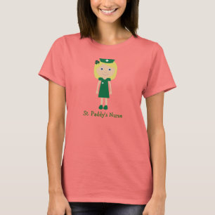 Camiseta Personaje de dibujos animados de la enfermera del