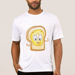 Camiseta Personaje de dibujos animados de tostada con mante