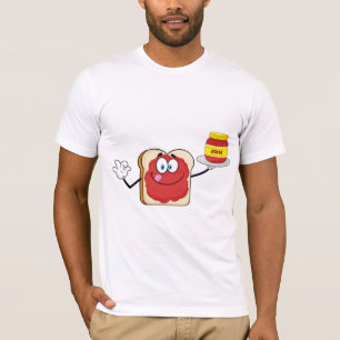Camiseta Personaje de dibujos animados de tostada con merme