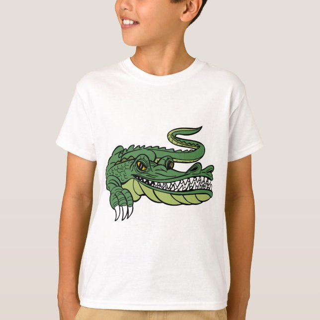 Camiseta Personaje de dibujos animados del cocodrilo (Anverso)
