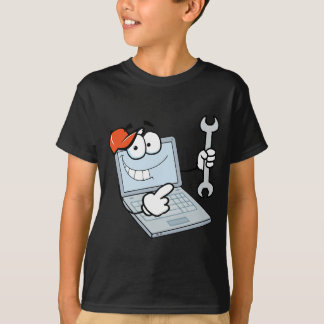 Camiseta Personaje de dibujos animados del ordenador
