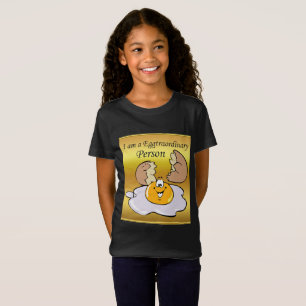 Camiseta personaje de dibujos animados huevo frito con gran