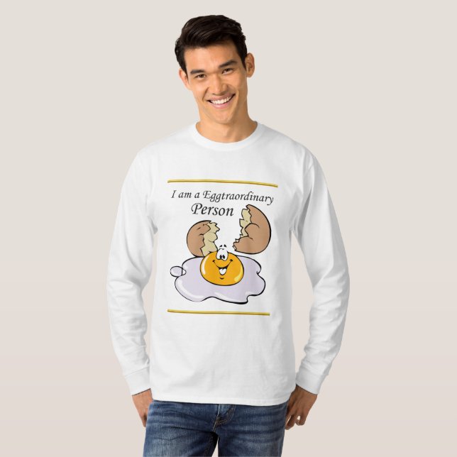 Camiseta personaje de dibujos animados huevo frito con gran (Anverso completo)
