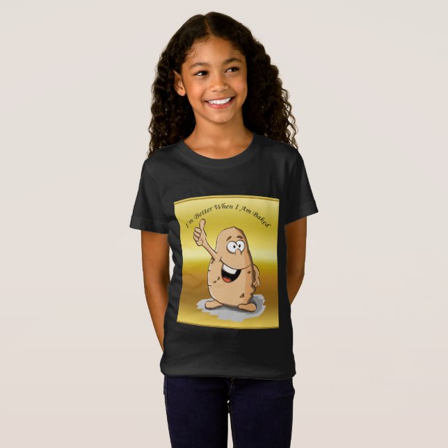 Camiseta personaje de dibujos animados potato con ojos gran (Anverso completo)