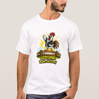 Camiseta Personaje de Gallo Audaz: Despierta y Domina el Dí