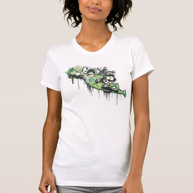 Camiseta Personaje de graffiti de linterna verde (Anverso)