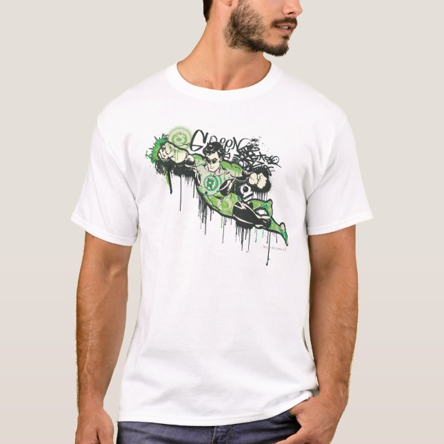 Camiseta Personaje de graffiti de linterna verde (Anverso)