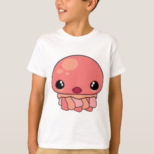 Camiseta Personaje De Kawaii Jellyfish Rosa Cute