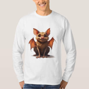 Camiseta Personaje de Murciélago Esponjoso Con Ojos Grandes