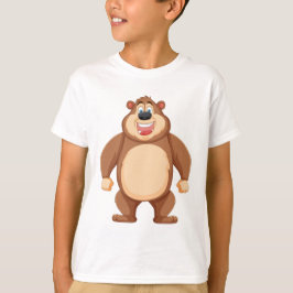 Camiseta Personaje de oso feliz Personalizado feliz
