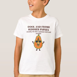 Camiseta Personaje de Papaya Fresca y Genial para el Verano